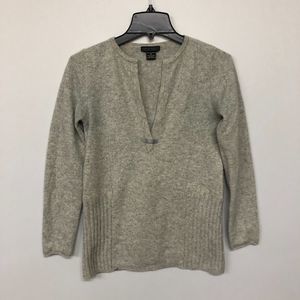 Lauren Hansen Women Long Sleeve 100% Cashmere Sweater Size Medium Gray M087 -12